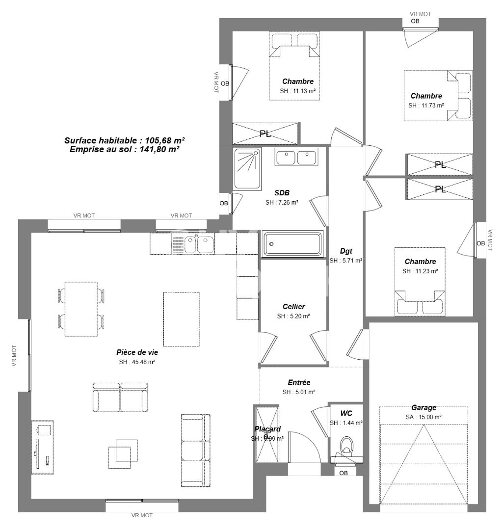 Terrain Rouziers De Touraine 971 m2