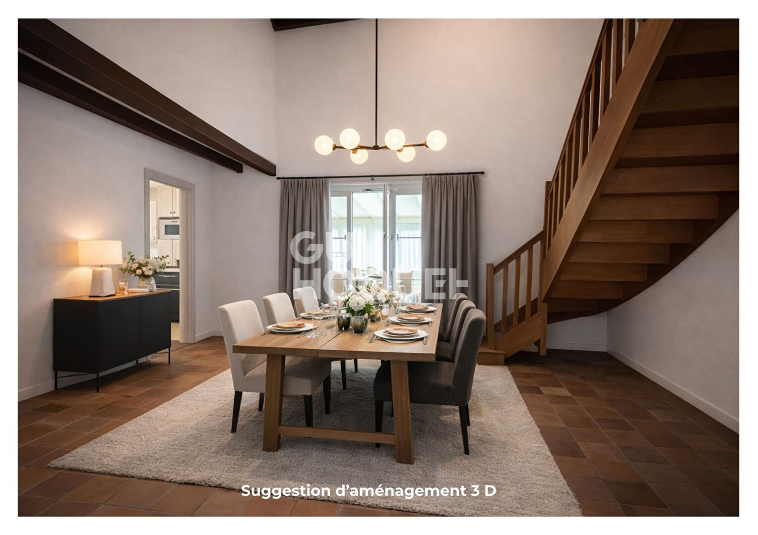 Maison familiale, volumes et sous-sol complet