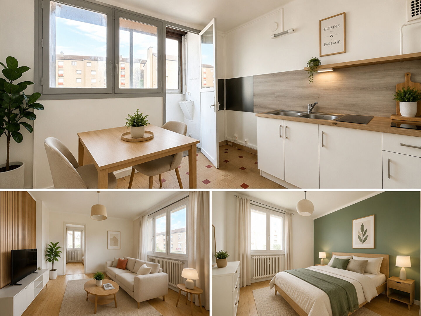 Appartement T4  59m²  Quartier du Soleil  Saint-Étienne