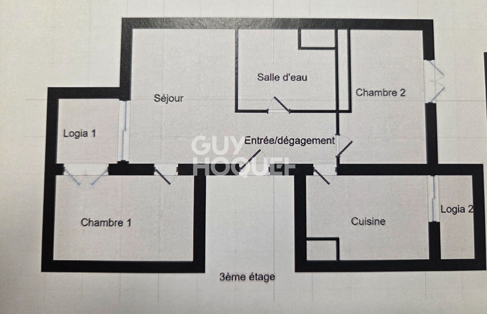 Appartement T3- traversant