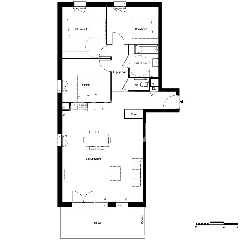 T4 88 M² DERNIER ETAGE