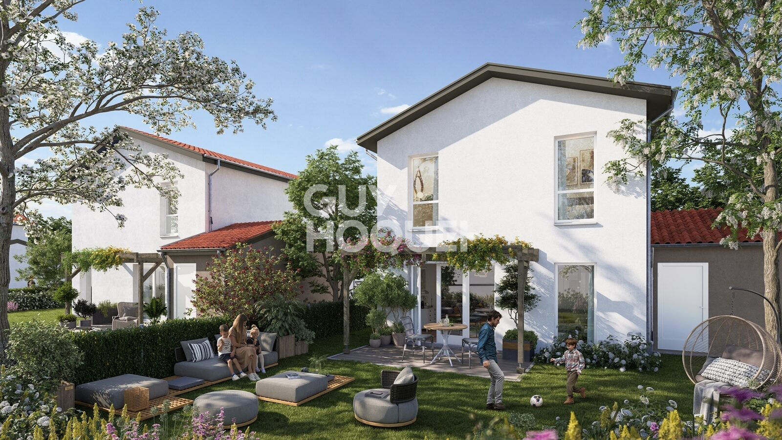 Maison duplex mitoyenne par le garage