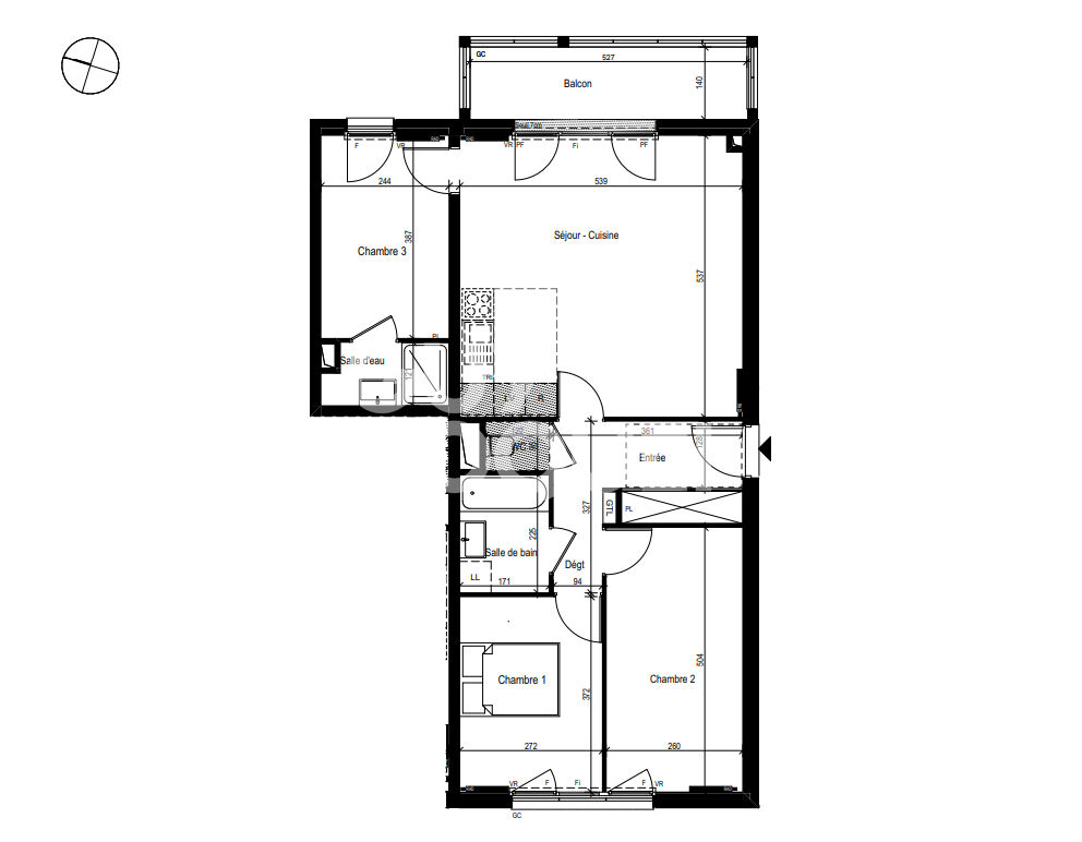 Appartement Stains 4 pièces 77.07 m2