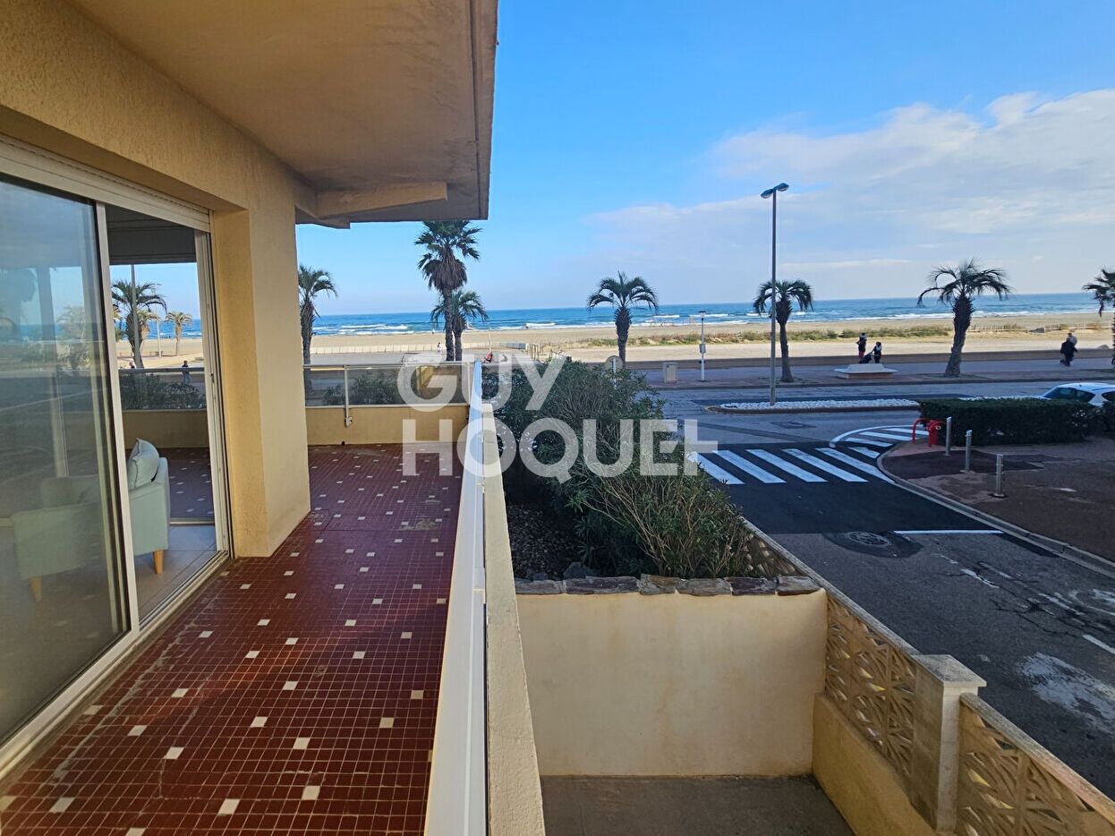 CANET PLAGE - CÔTÉ SUD - VENTE APPARTEMENT PRIVÉ FACE MER - TERRASSE PANORAMIQUE dans Villa année 1970