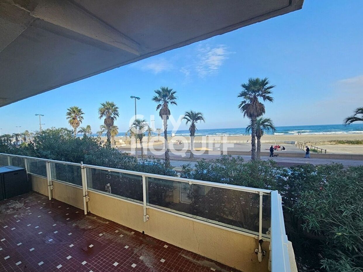 CANET PLAGE - CÔTÉ SUD - VENTE APPARTEMENT PRIVÉ FACE MER - TERRASSE PANORAMIQUE dans Villa année 1970