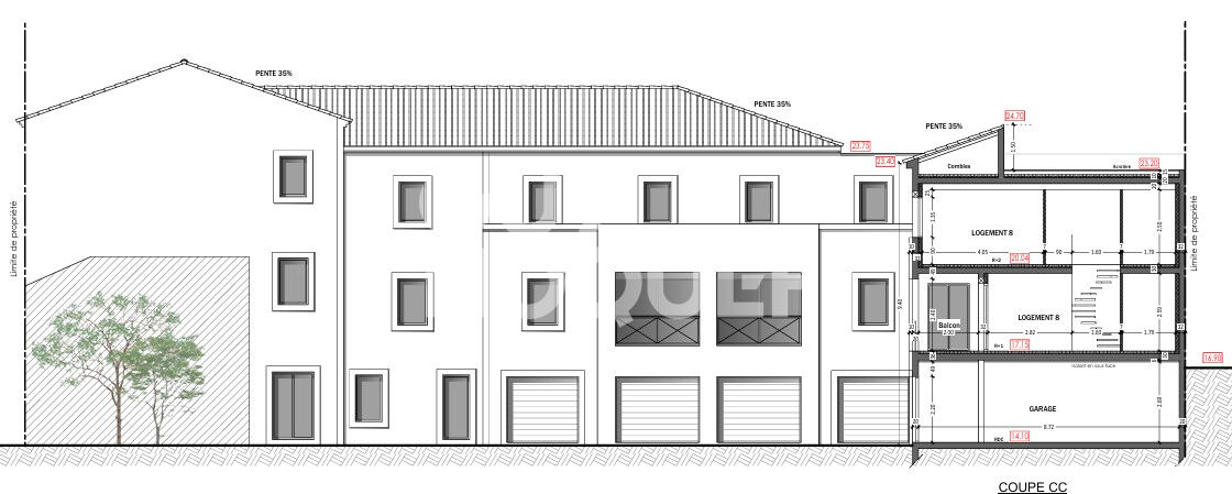 Beaucaire Immeuble avec Projet de résidence sur Terrain de 922 m2