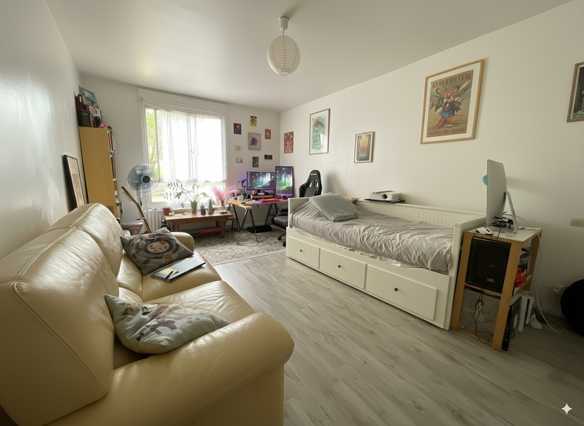 COEUR COTE PAVÉE T1 BIS AVEC PARKING PRIVATIF ET CELLIER.