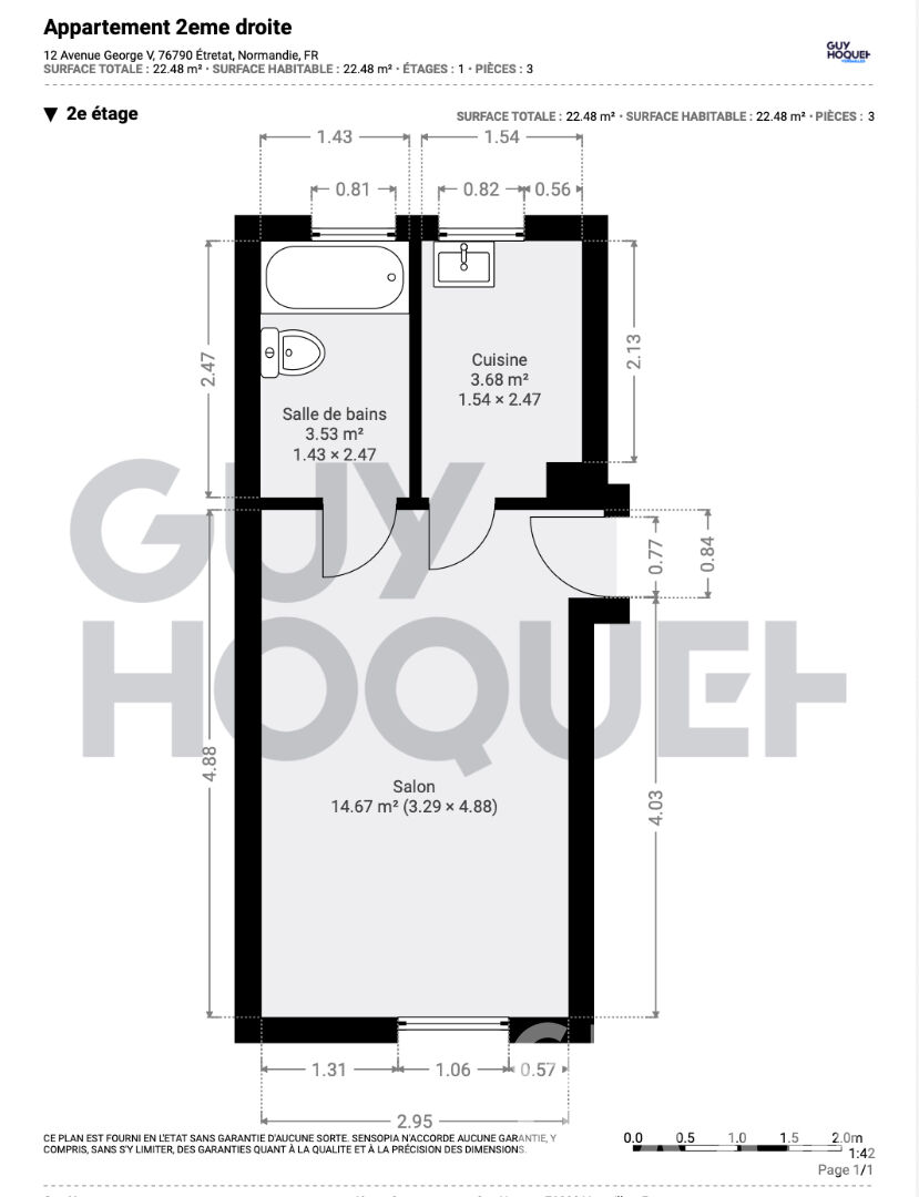 Studio Étretat centre, à 300 m de la mer