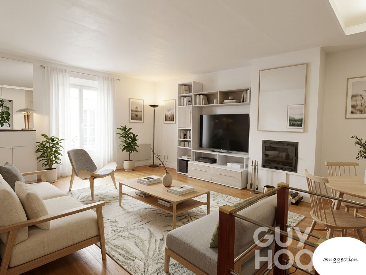 Trois pièces, dernier étage avec patio, hyper centre La Rochelle