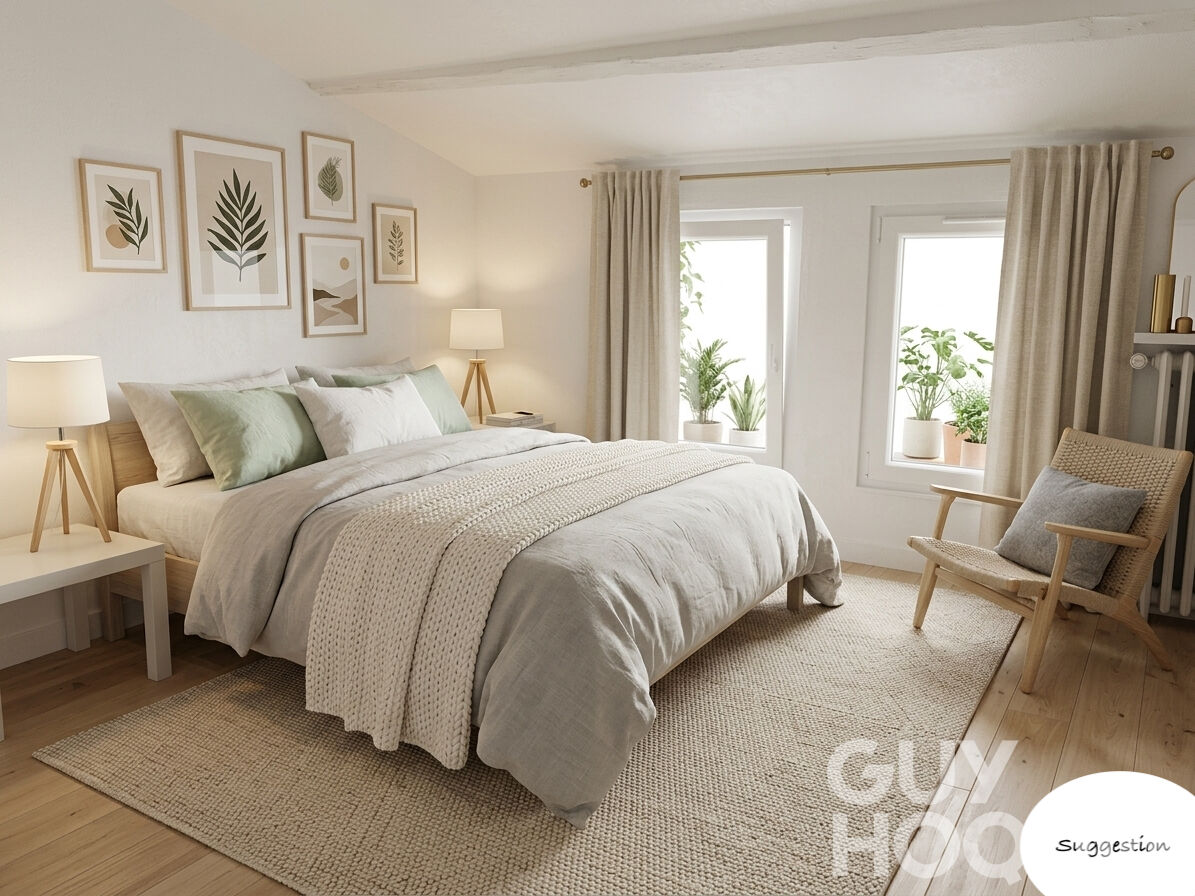 Deux pièces, dernier étage avec patio, hyper centre La Rochelle