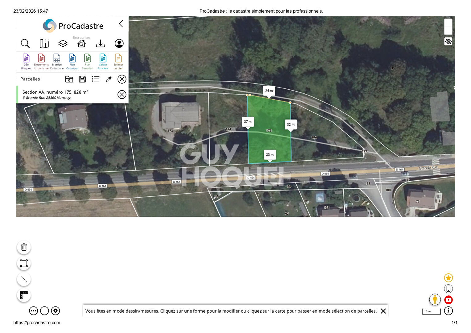 Terrain plat viabilisé Nancray 828 m2