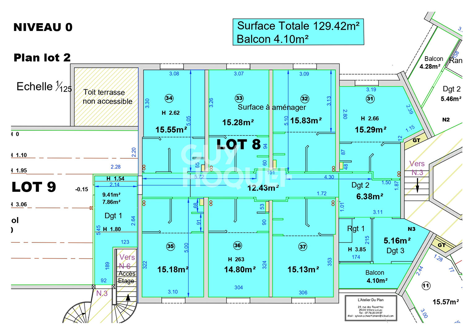 Surface à aménager (lots 8 et 9) - Maizières - 170.76 m2 - appartement 7 pièces+ balcon + grenier aménageable