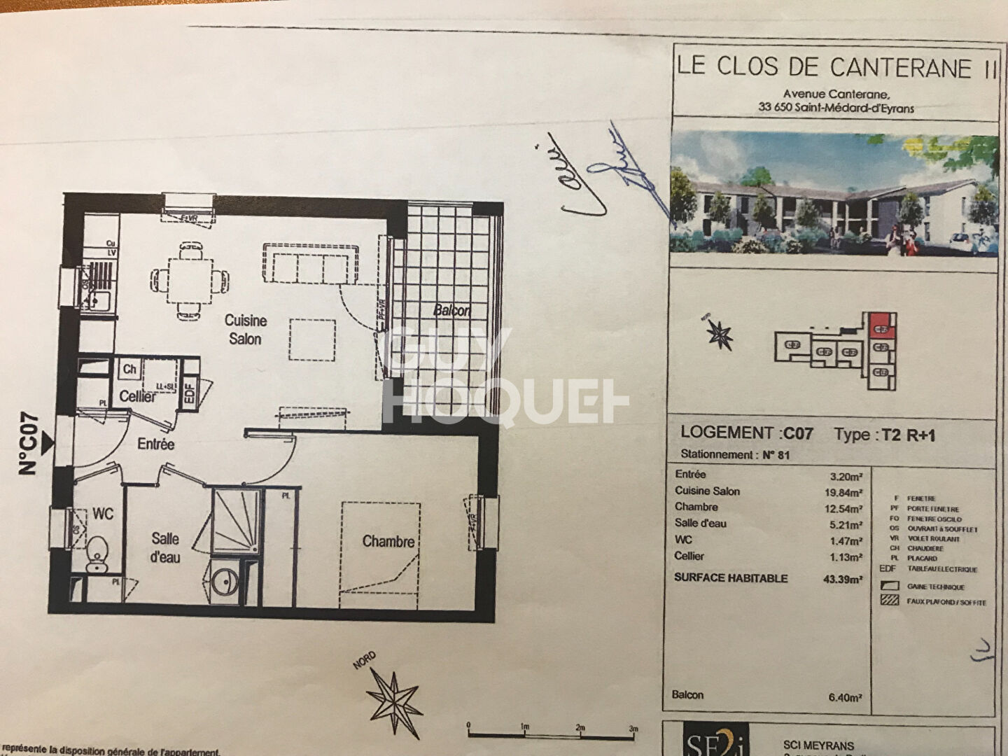 Appartement F2 (43 m²) à louer à SAINT MEDARD D EYRANS