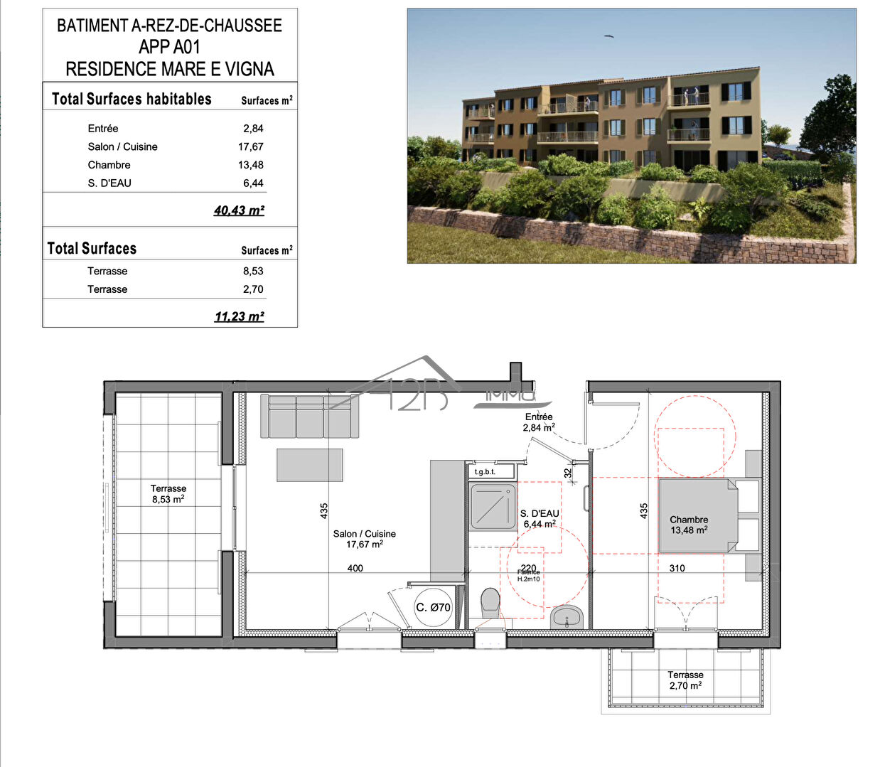 Photo APPARTEMENT T2 NEUF ALGAJOLA image 2/2