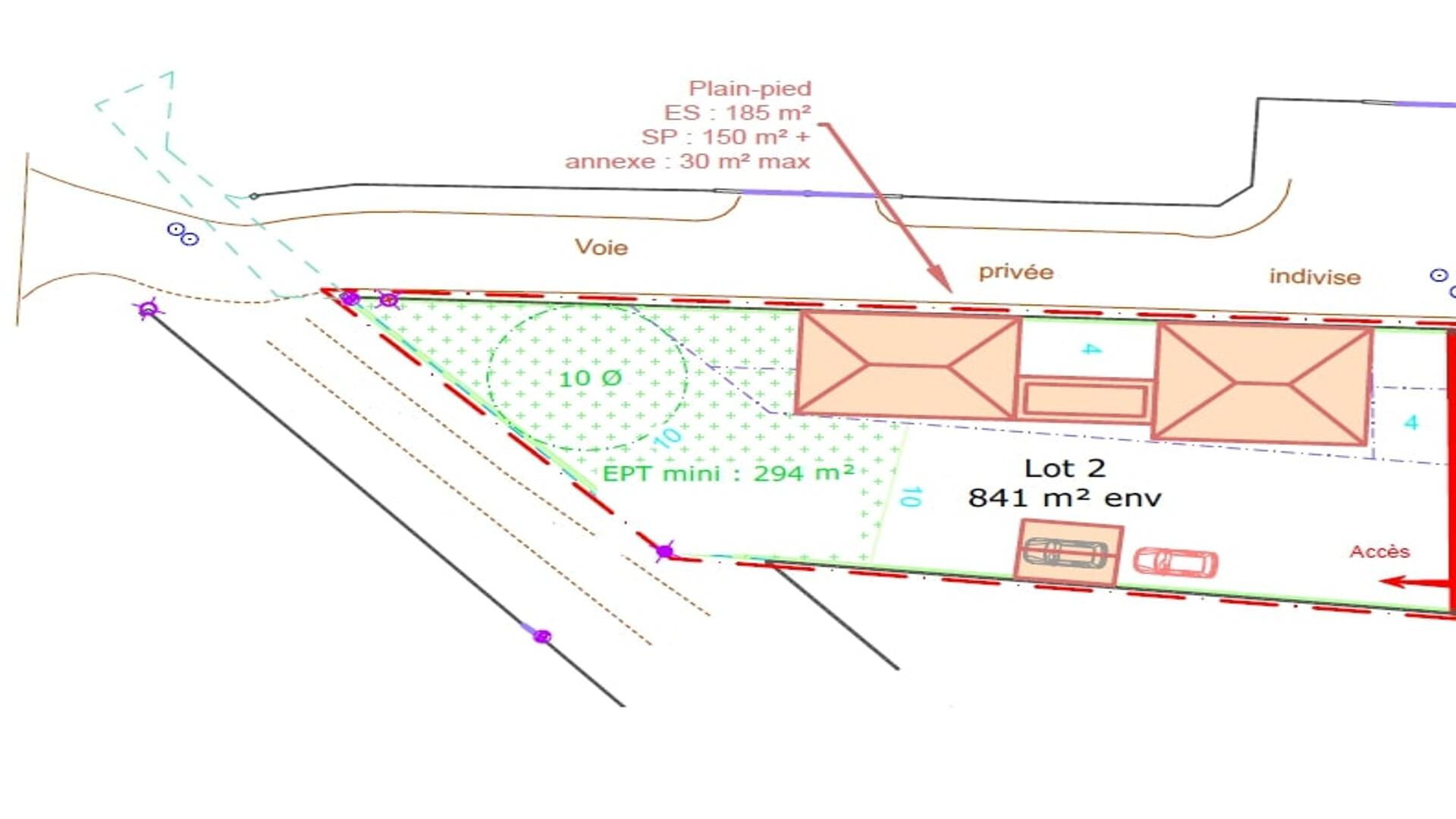 Photo Saint Médard en Jalles - Terrain à bâtir de 841m² , quartier Cérillan-Hastignan. image 2/2
