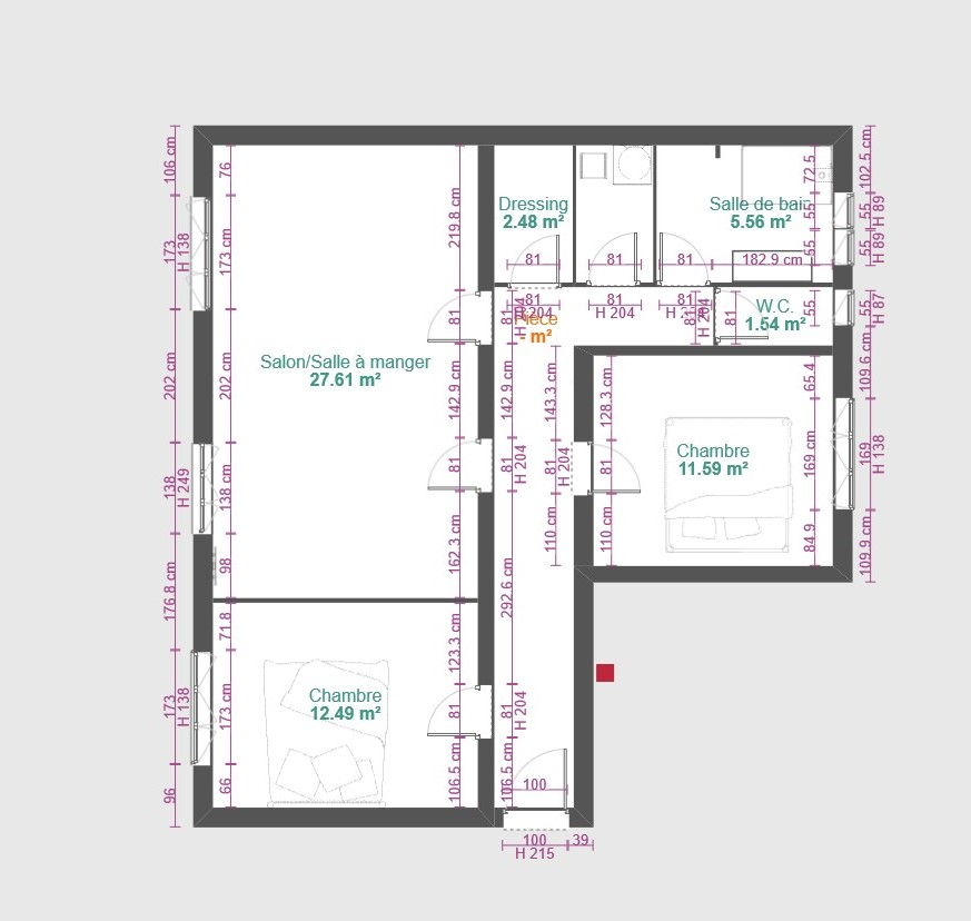 Photo DIJON-VOLTAIRE, 3Pces, 74m², Balcon, cave, grenier, Pk image 2/6