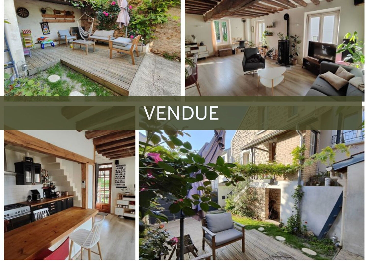 Adorable maison de ville avec cour