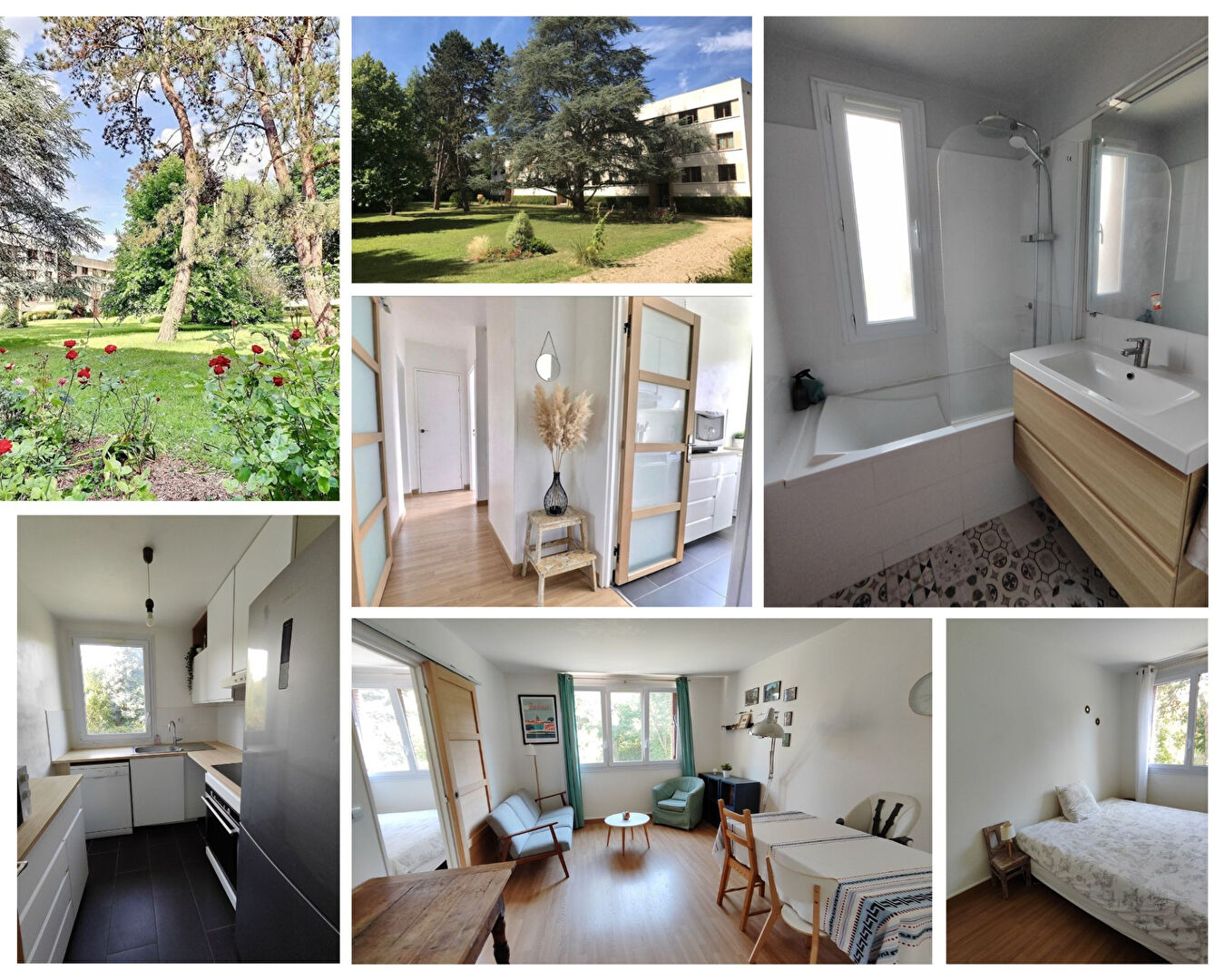 Appartement 4 pièces en parfait état dans une résidence familiale avec parc