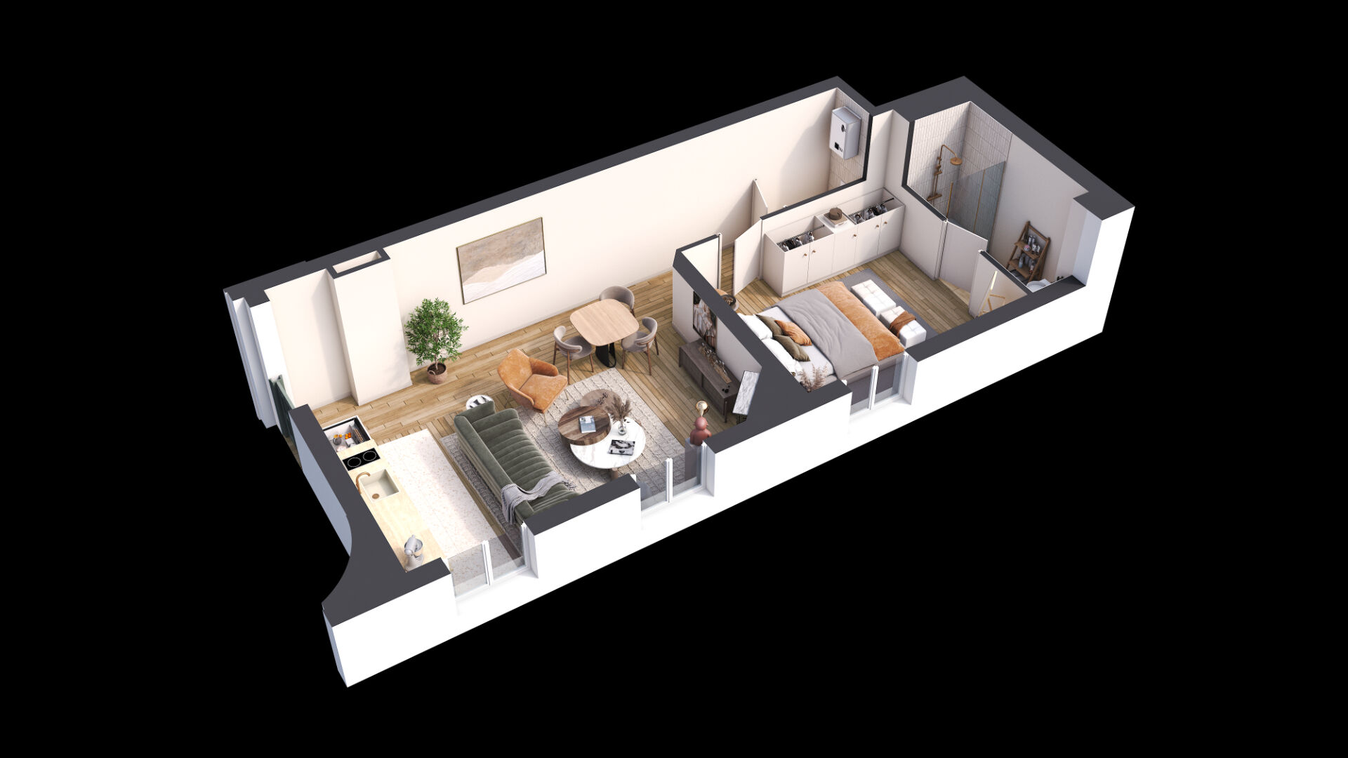 Photo Rue Marjolin 2 pièces 1 chambre asc et 1 cave image 2/5