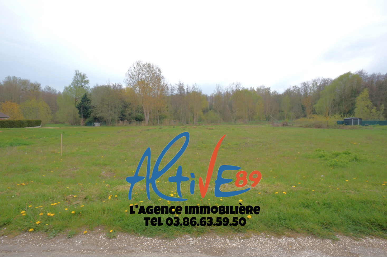 Terrain constructible à Guerchy de 1342m² plat et au calme
