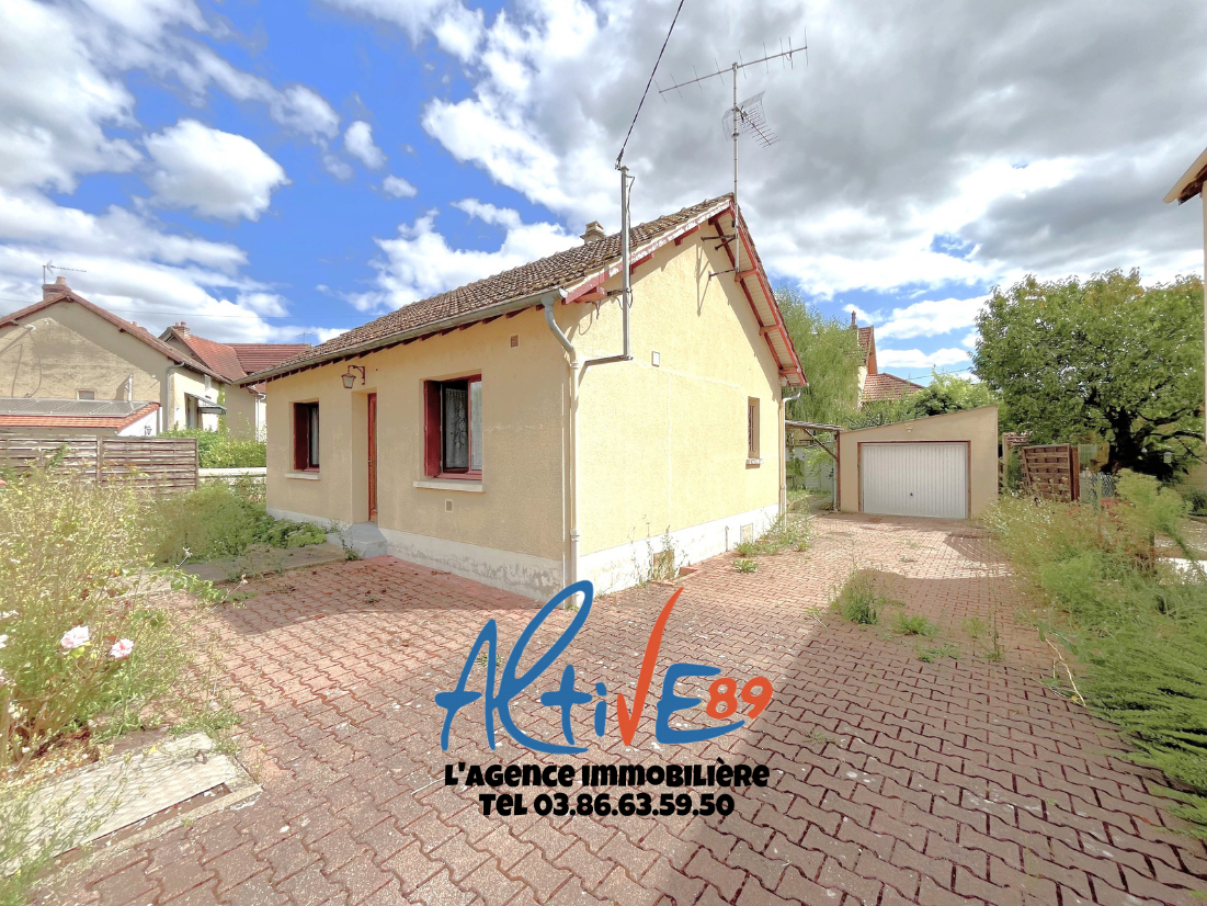 Maison de 91m² habitable au centre de Migennes dans secteur calme sur jardin de 430m²