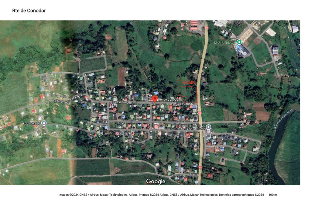 Photo Terrain à vendre Angle de la Nationale 2 et route de Conodor à Sainte-Rose image 3/3