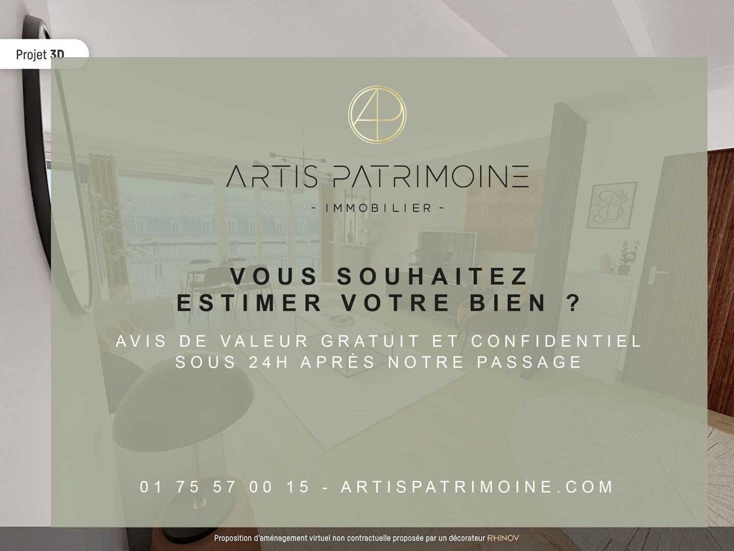 Photo PARIS VIII - TRIANGLE D'OR - GEORGES V - 3 pièces vue tour Eiffel image 6/6