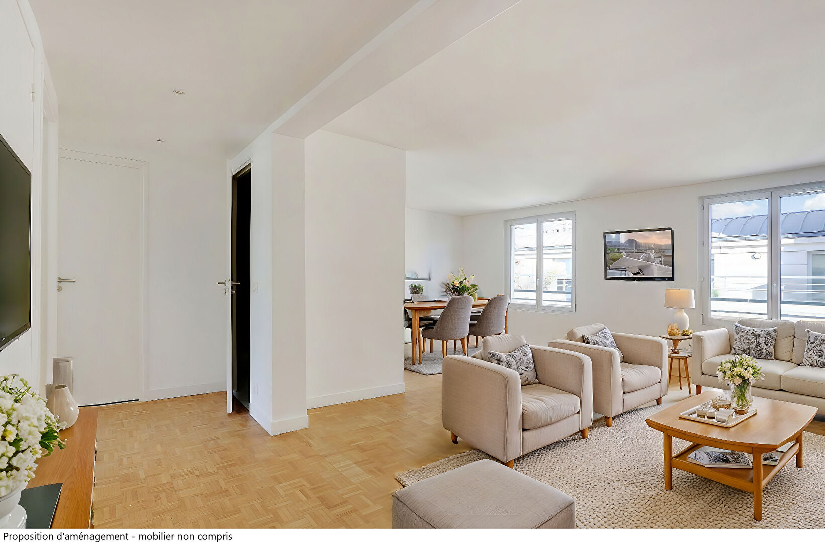 PARIS XV - Appartement 2 chambres, entièrement rénové, en étage élevé