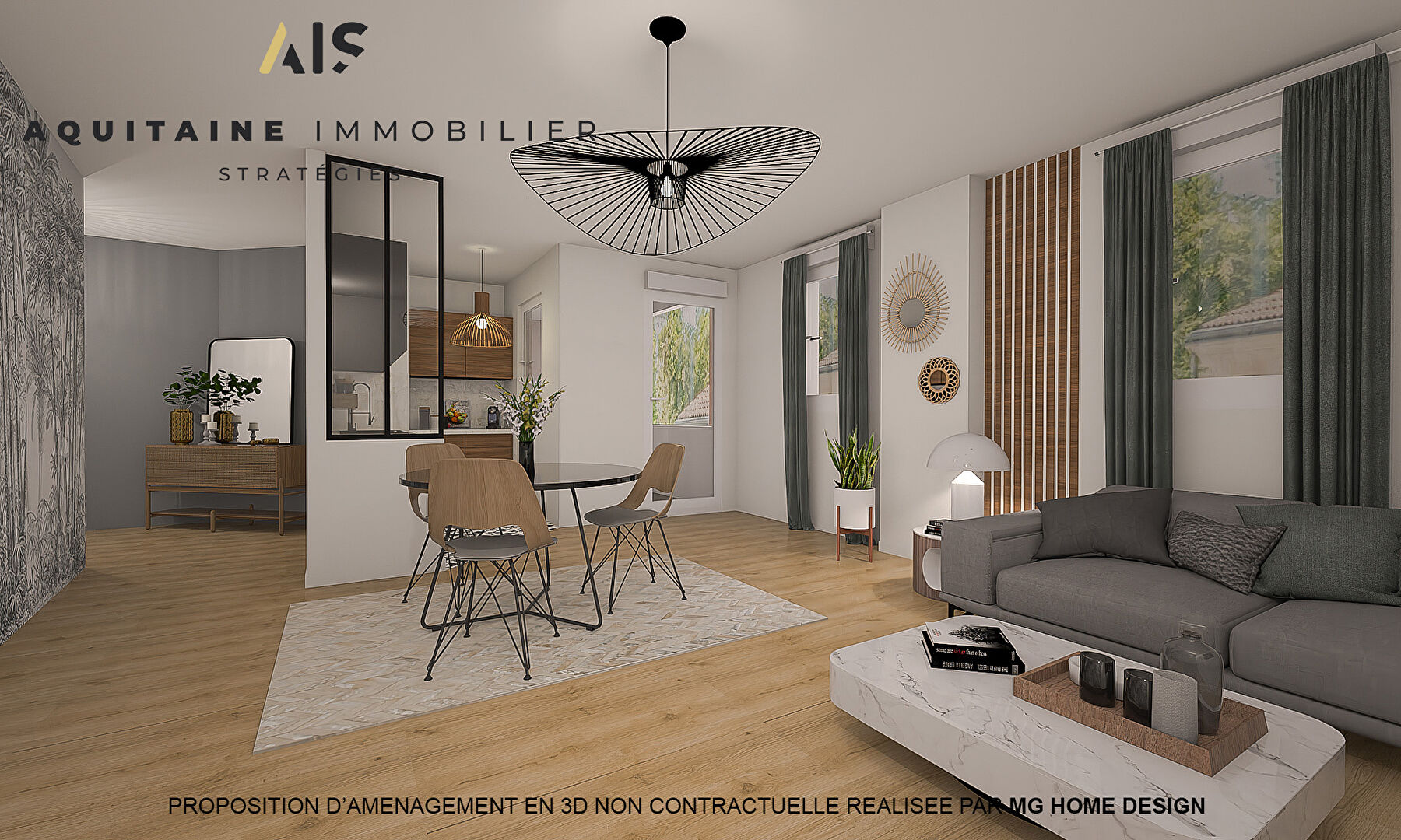 Photo AQUITAINE IMMOBILIER STRATEGIES - EXCLUSIVITE - BEGLES - APPARTEMENT T3 77 M² + CELLIER + 2 PLACES DE PARKING image 2/6