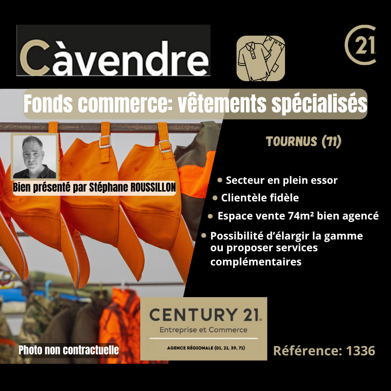 Agrandir la photo Prêt-à-porter à vendre - 74.0 m2 - 71 - Saone-et-Loire