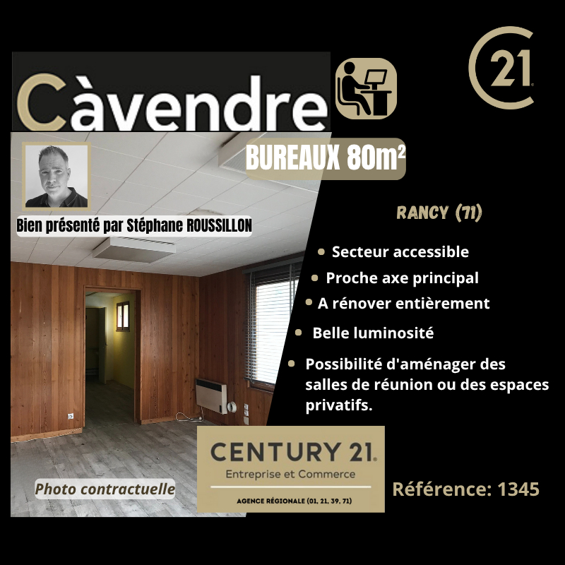Agrandir la photo Bureaux à vendre - 80.0 m2 - 71 - Saone-et-Loire