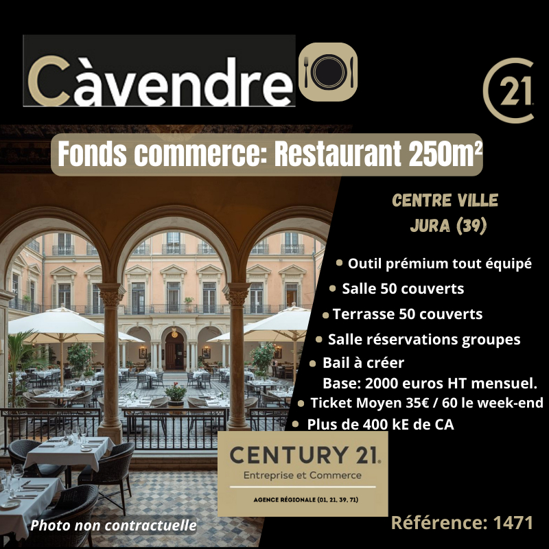 Restaurant à vendre - 250.0 m2 - 39 - Jura