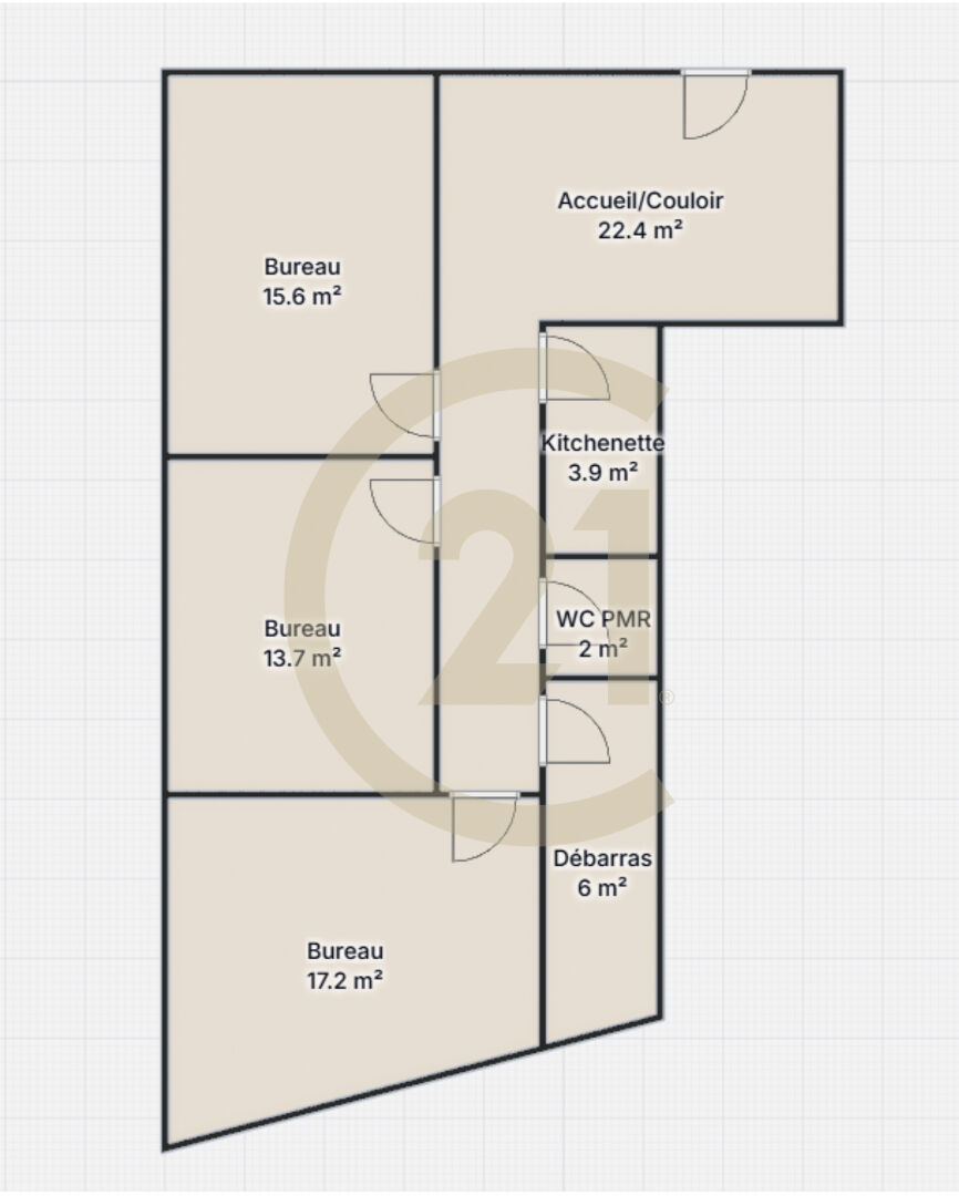 Bureaux à louer - 82.0 m2 - 39 - Jura