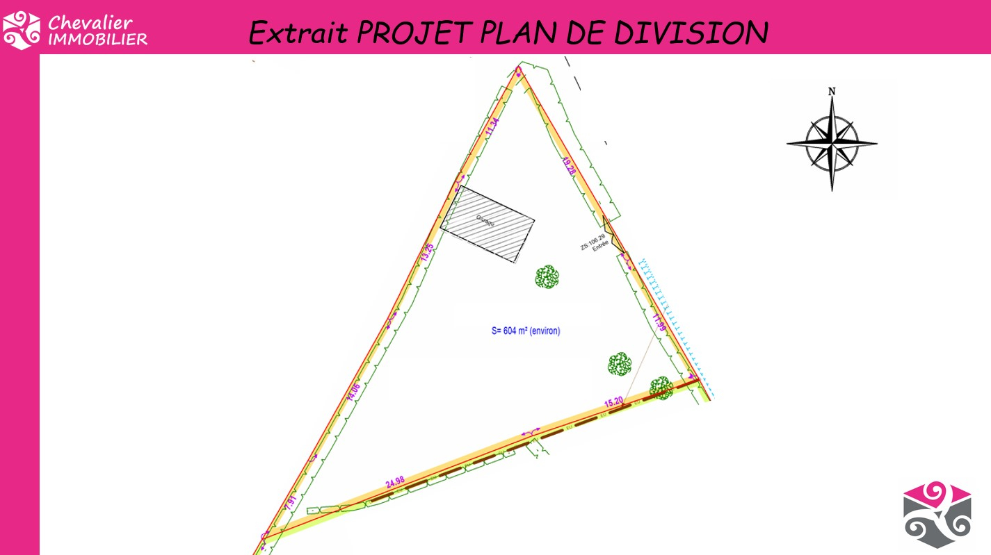 Photo SAINT NOLFF SUD - beau terrain à bâtir de 604 m² image 2/3