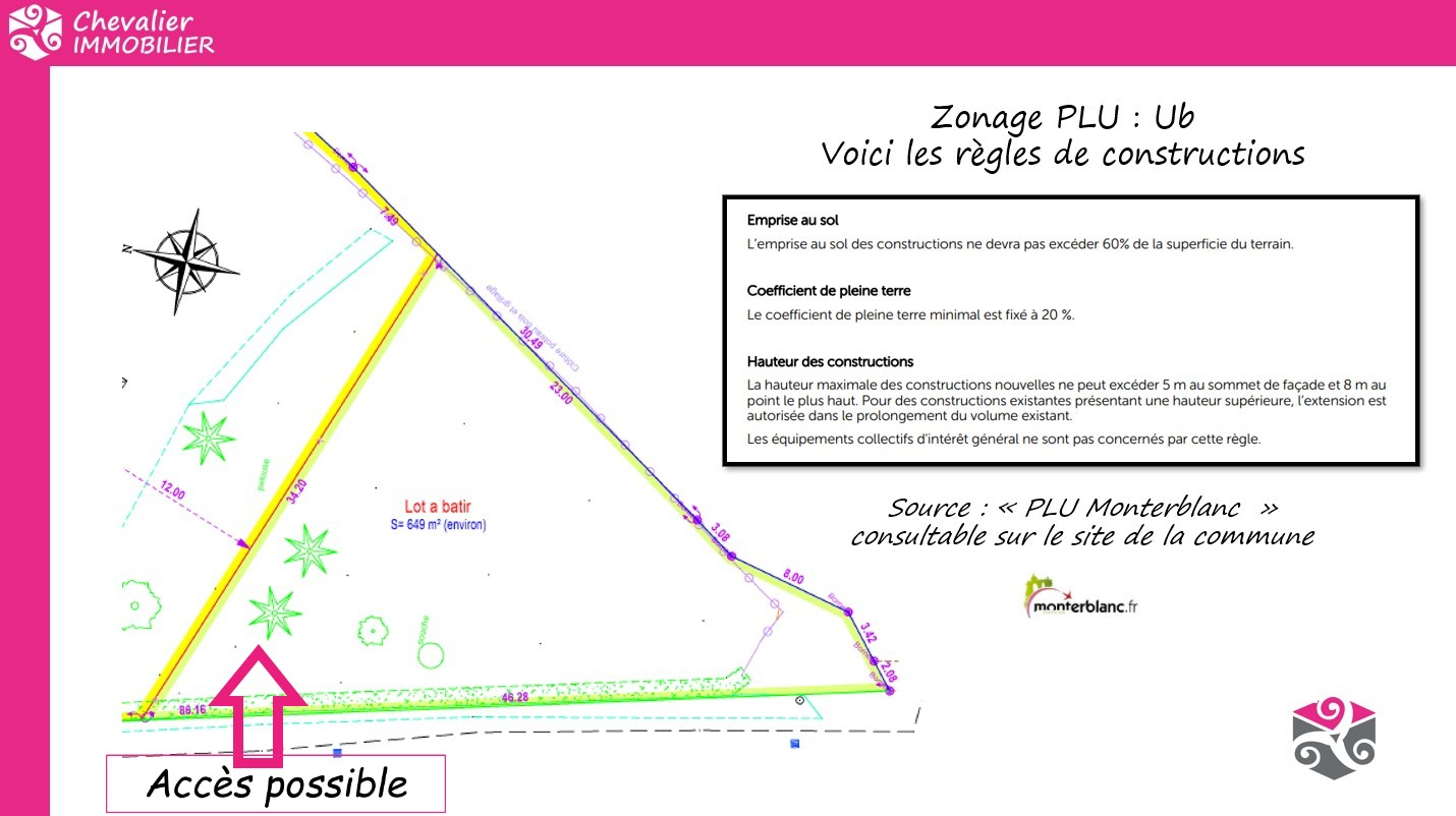 Photo TERRAIN A BATIR de 660 m² au Bourg de Monterblanc ! image 4/4