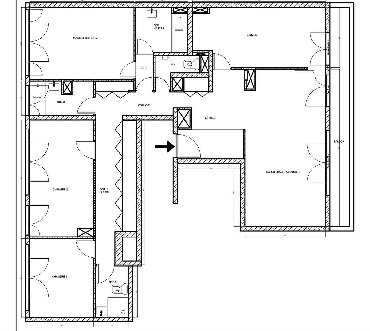 Photo Très beau T4 en étage élevé avec balcon à Convention image 4/6