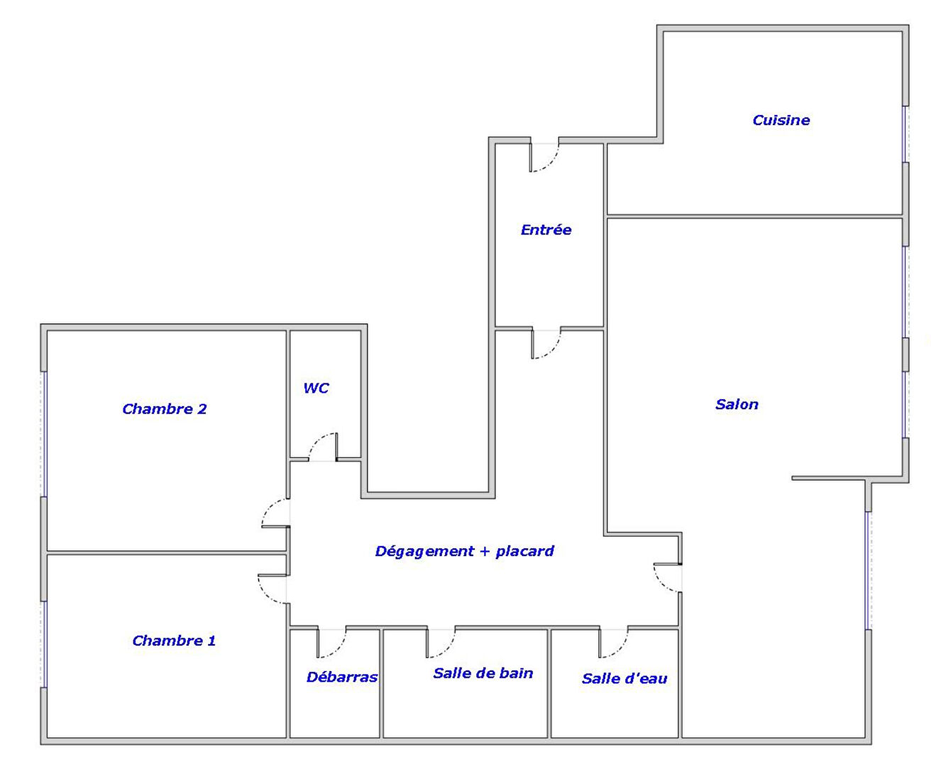 Photo Grand 4 pièces traversant avec balcon - Vouillé-Labrouste image 2/6