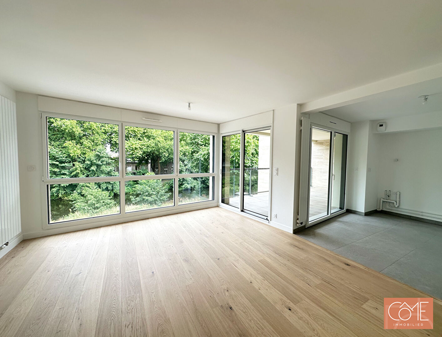 GRAND TYPE 3 NEUF de STANDING - 12m² de TERRASSE - VUE CANAL DE L'ILLE - ANATOLE FRANCE - RENNES