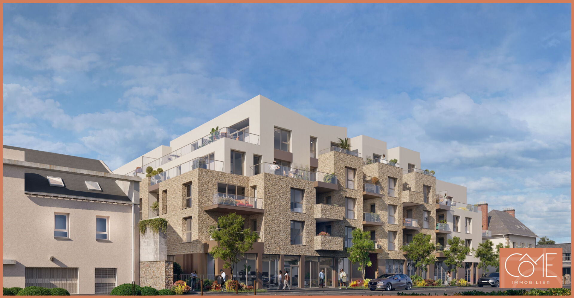 Photo TYPE 4  - 110m² - TERRASSES DE 34m² et 20m² - SUD et EST - CENTRE-VILLE - SAINT-GRÉGOIRE image 2/6