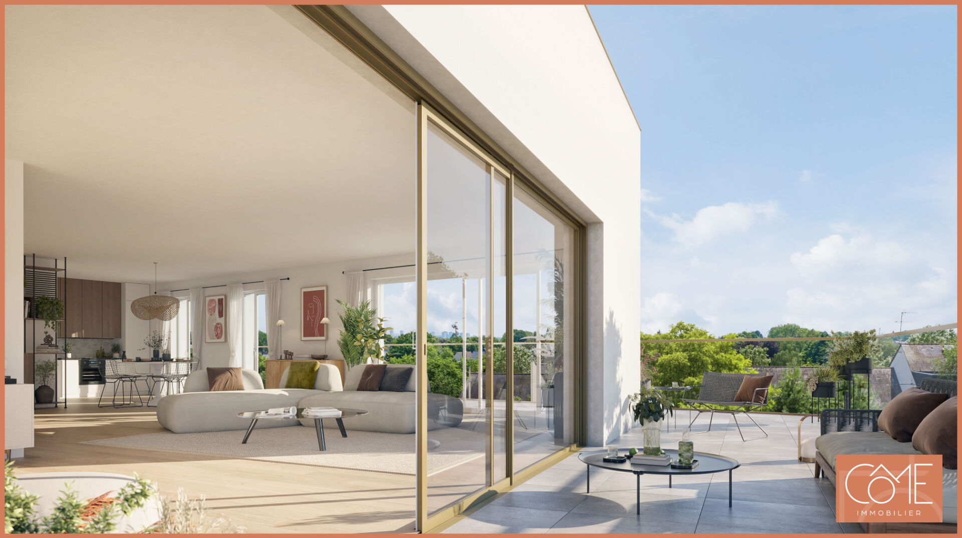 Photo TYPE 4  - 110m² - TERRASSES DE 34m² et 20m² - SUD et EST - CENTRE-VILLE - SAINT-GRÉGOIRE image 5/6