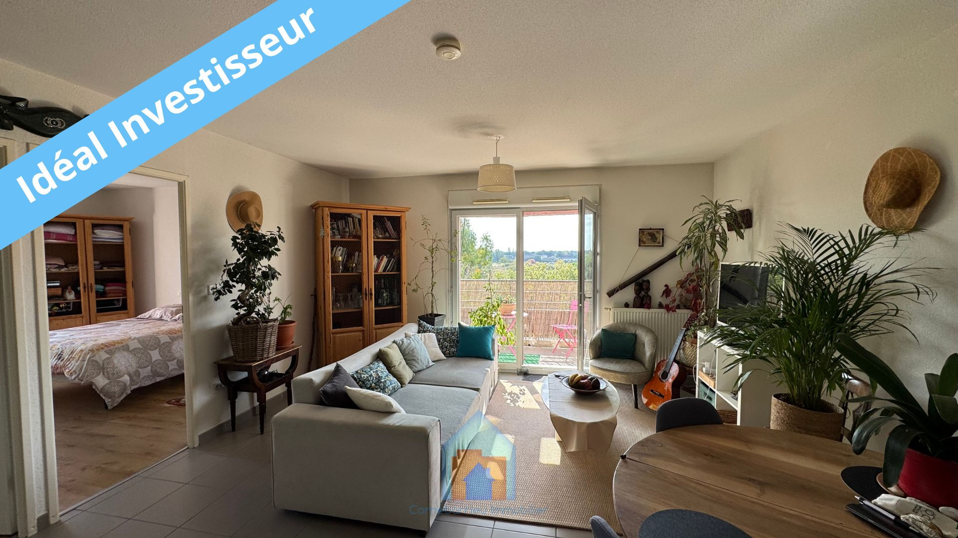 Appartement T3 VENDU LOUÉ 61,5 m²  Dernier étage exposé SUD - Cornebarrieu