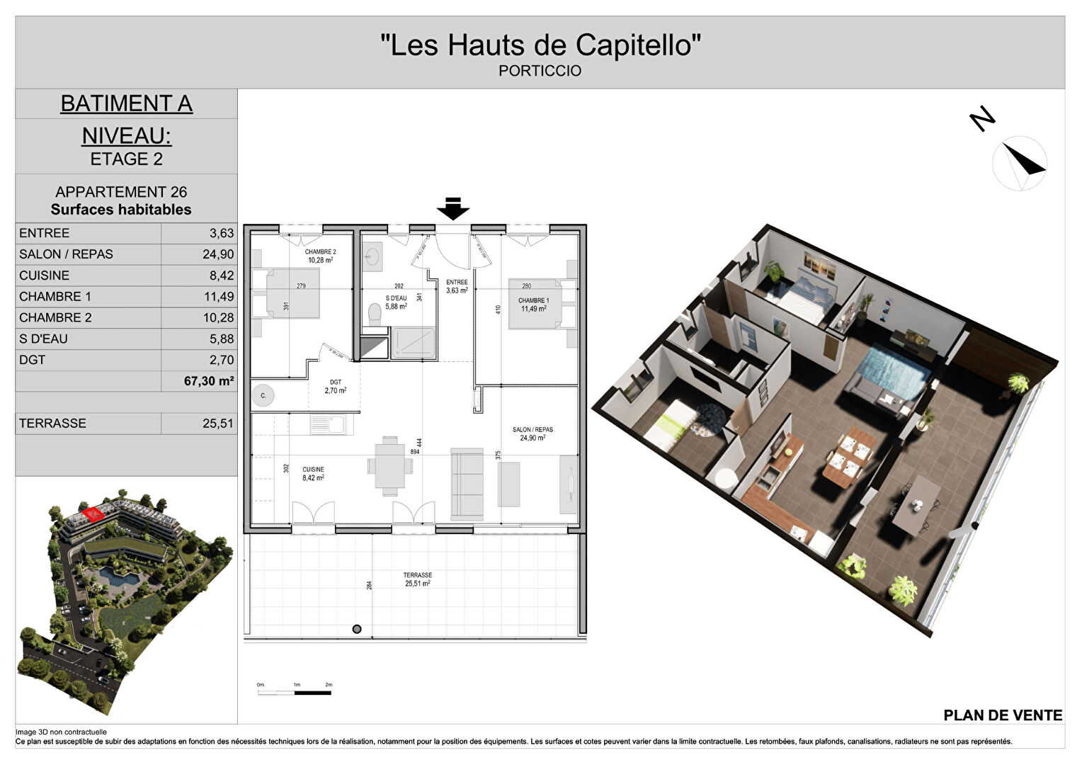Photo A VENDRE T3 RESIDENCE NEUVE DE STANDING PORTICCIO 