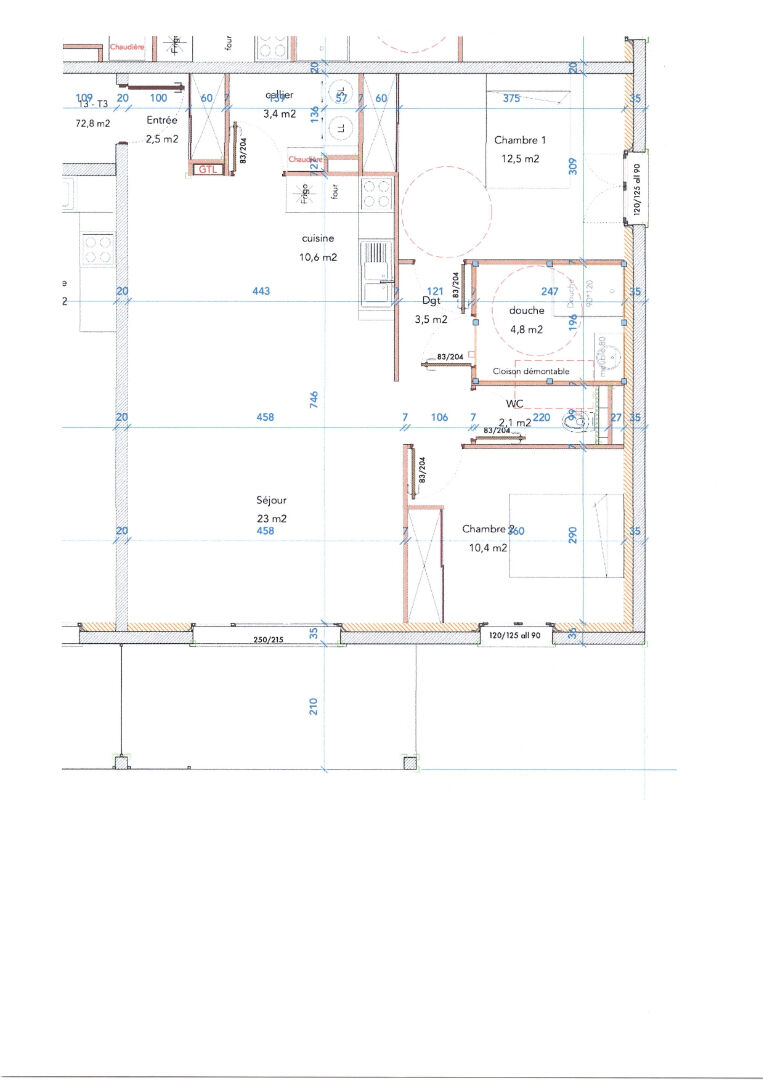 Photo Appartement 3 pièces de 72.80 m² à Lescar image 2/6