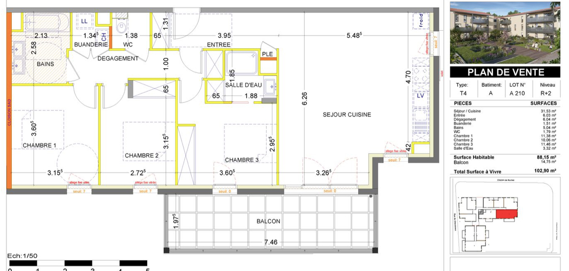 Photo Appartement Collonges Au Mont D Or 3pièce(s) image 5/5