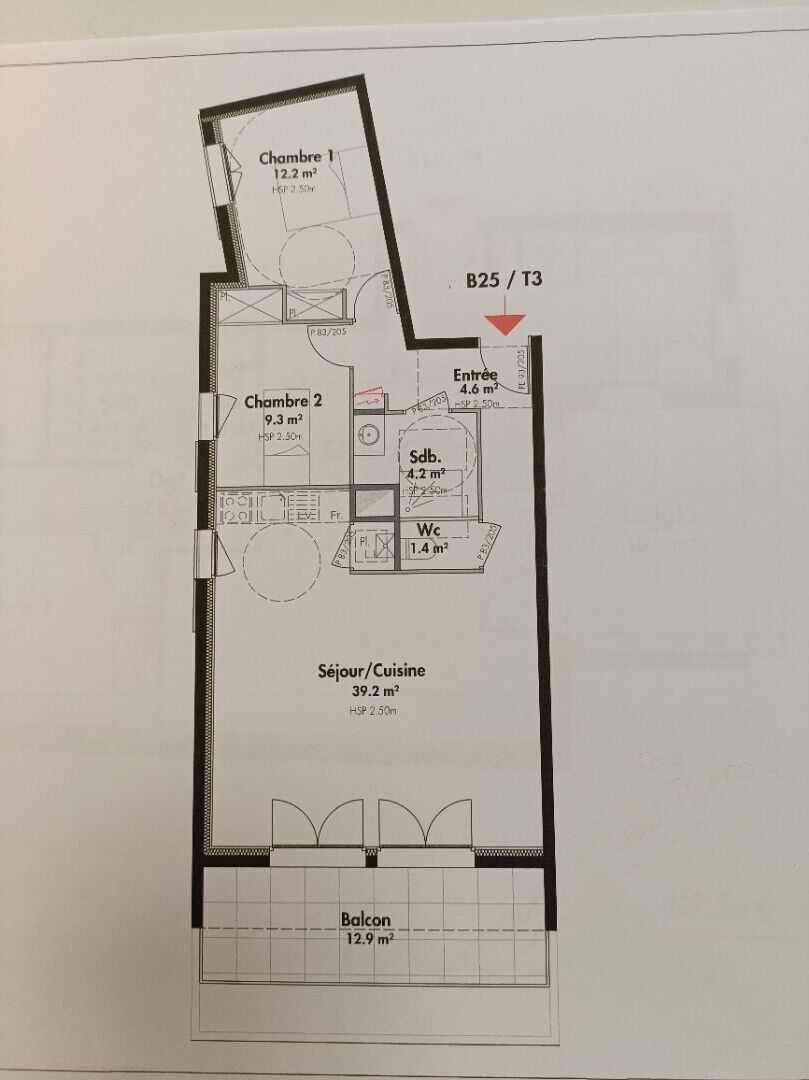 Photo APPARTEMENT  A VENDRE TYPE 3  DE 70M2 AVEC GARAGE ET PLACE DE STATIONNEMENT PRIVATIVE image 3/6