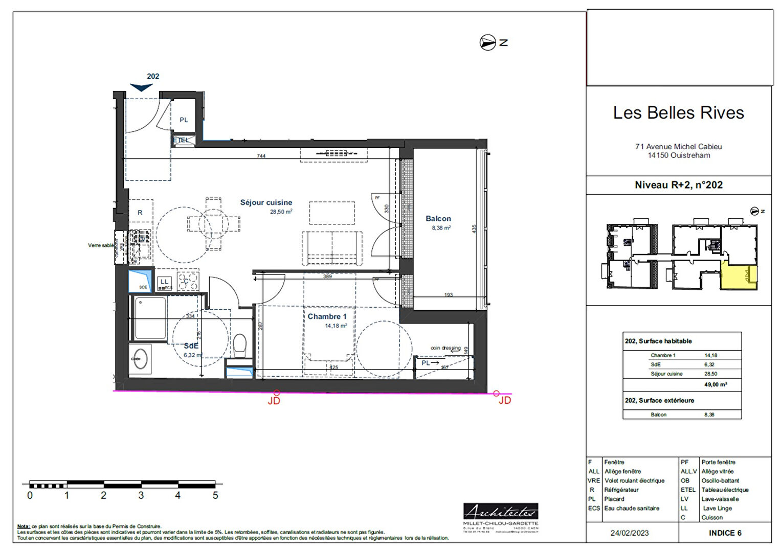 Photo OUISTREHAM Appartement Neuf  49 m² 2 pièces avec balcon, parkings et cave image 4/4