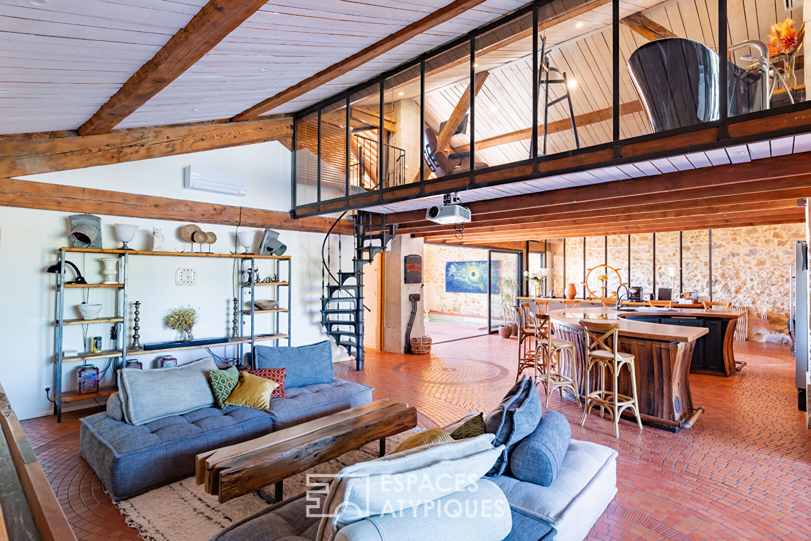 Maison d'architecte avec galerie d'art et Loft premium en bord de Canal