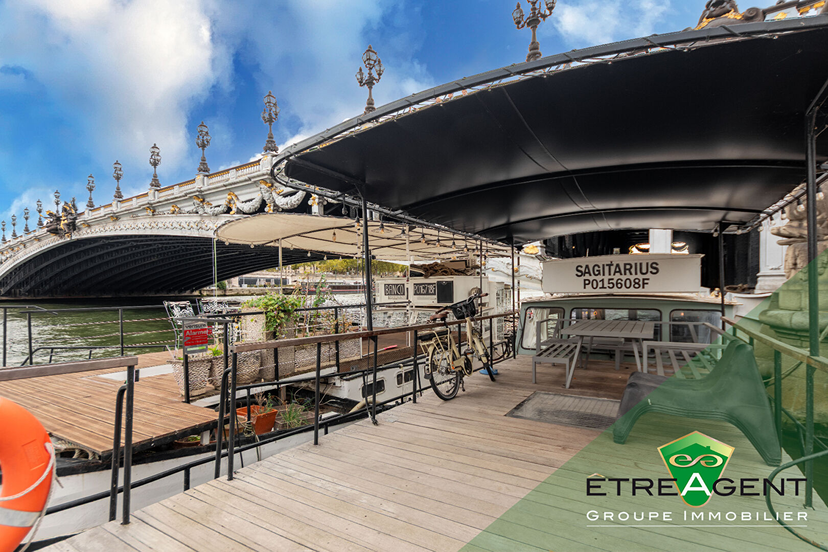 Péniche PARIS 8 Pont Alexandre II - 45 m² - 1 chambre