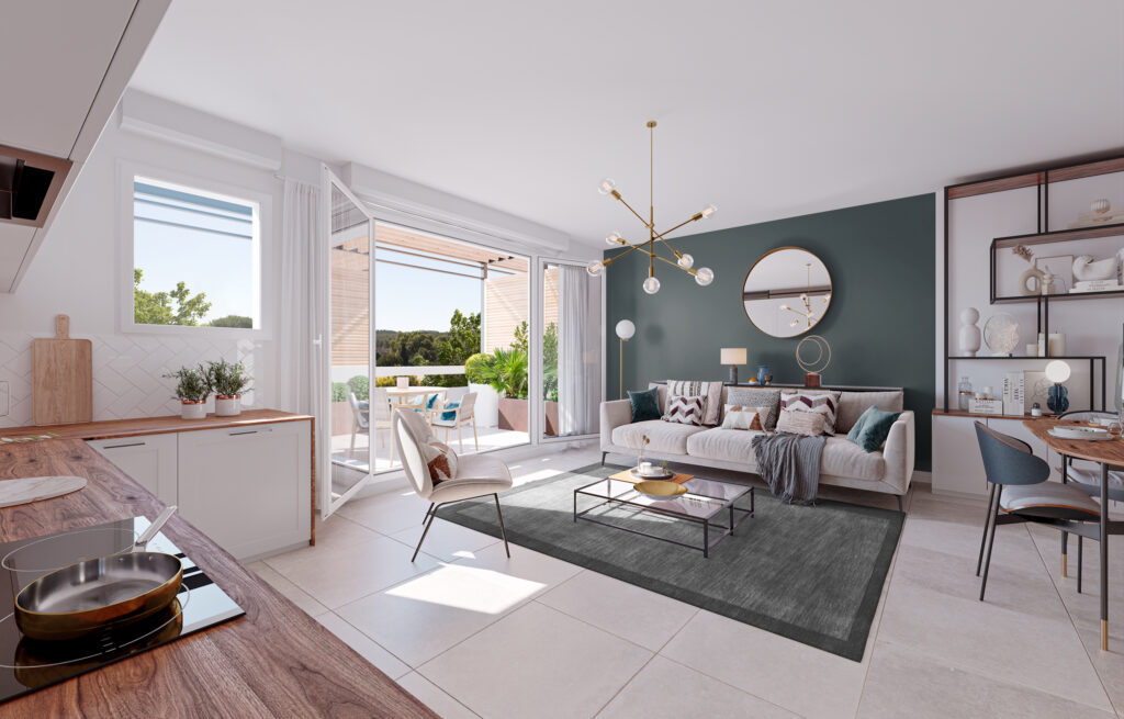 Photo Appartement T3 de 64m2 avec un jardin de 68m2 à Gardanne 13120 image 2/3