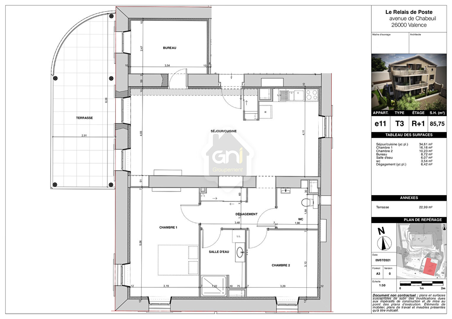 Photo Appartement Valence 3 pièce(s) 87,48 m2 image 3/6